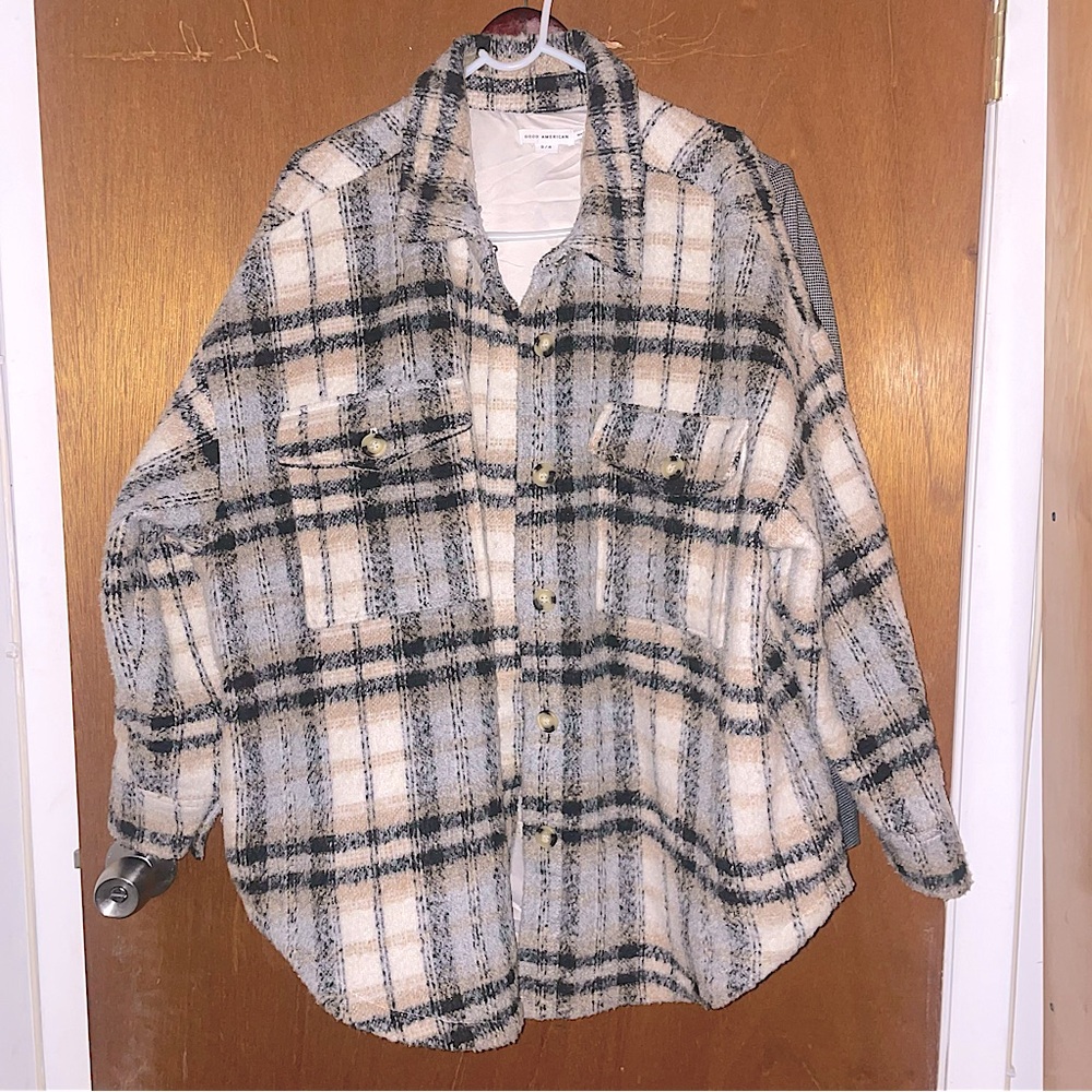 Oversized Lined Good American PLAID Jacket